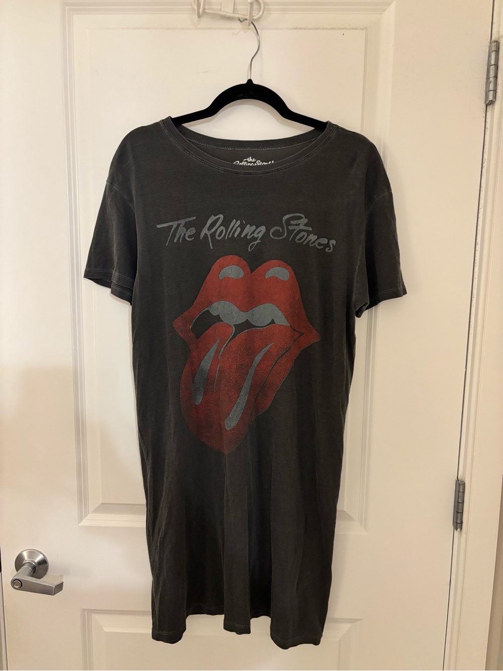the Rolling Stones Gray Logo Crewneck Tee
